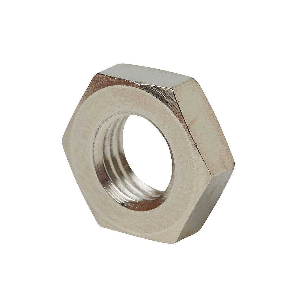 GXM3GD2340 - Micro Detectors hex nut, nickel-plated brass, M8 x 1. Package of 6. For use with 8mm sensors.