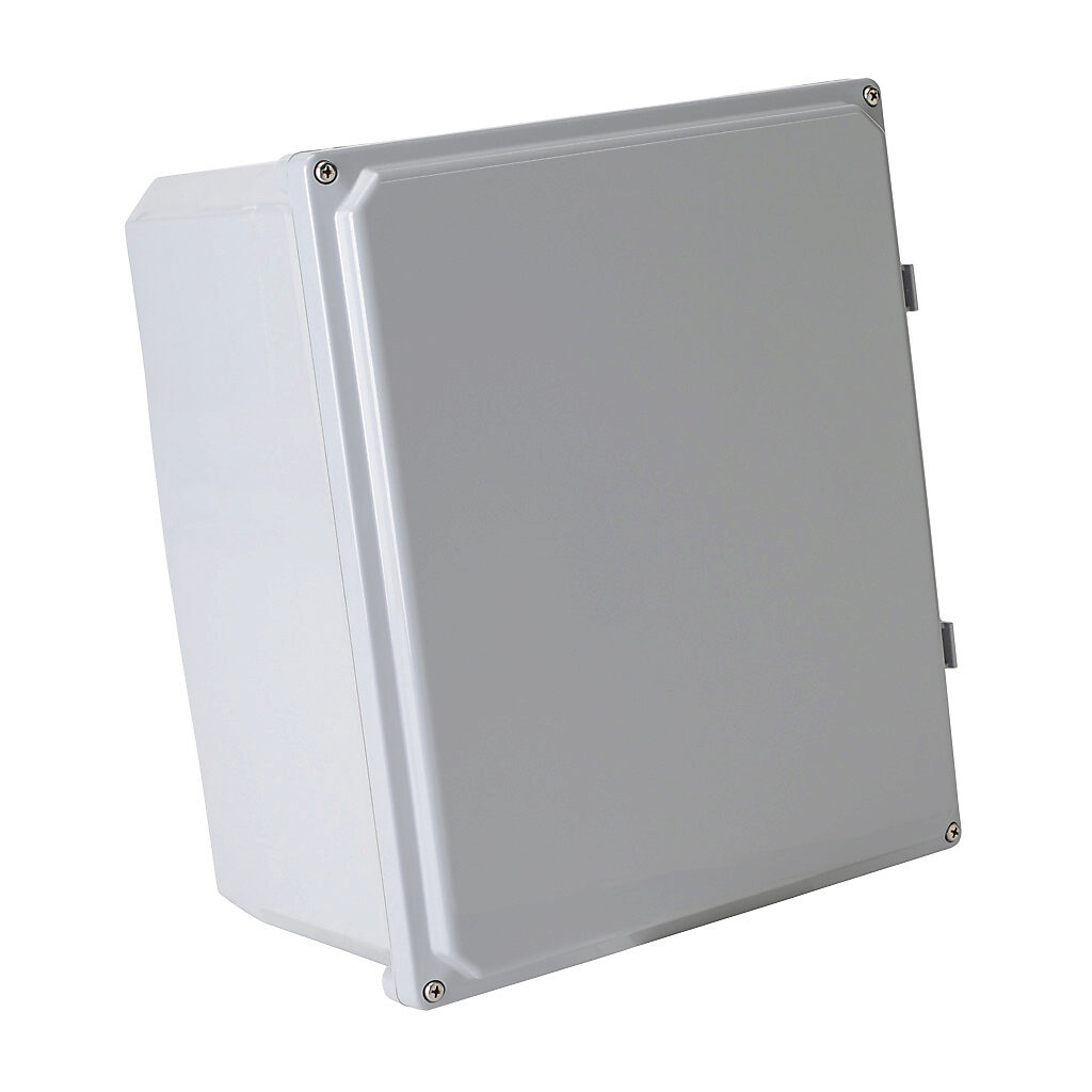 H12106SF-P10 - Integra Premium series enclosure, NEMA 1/2/3/3R/3S/4/4X/6/6P/12/13, 12 x 10 x 6in (HxWxD), wall mount, polycarbonate, light gray, gloss finish, screw cover.