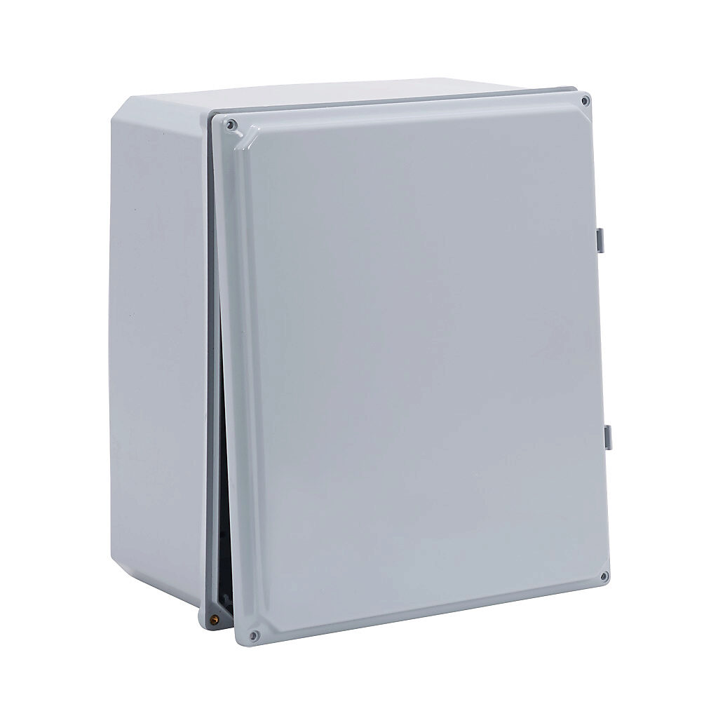 H141206SF-P10 - Integra Premium series enclosure, NEMA 1/2/3/3R/3S/4/4X/5/6/6P/12/13, 14 x 12 x 6in (HxWxD), wall mount, polycarbonate, gray, gloss finish, screw cover.