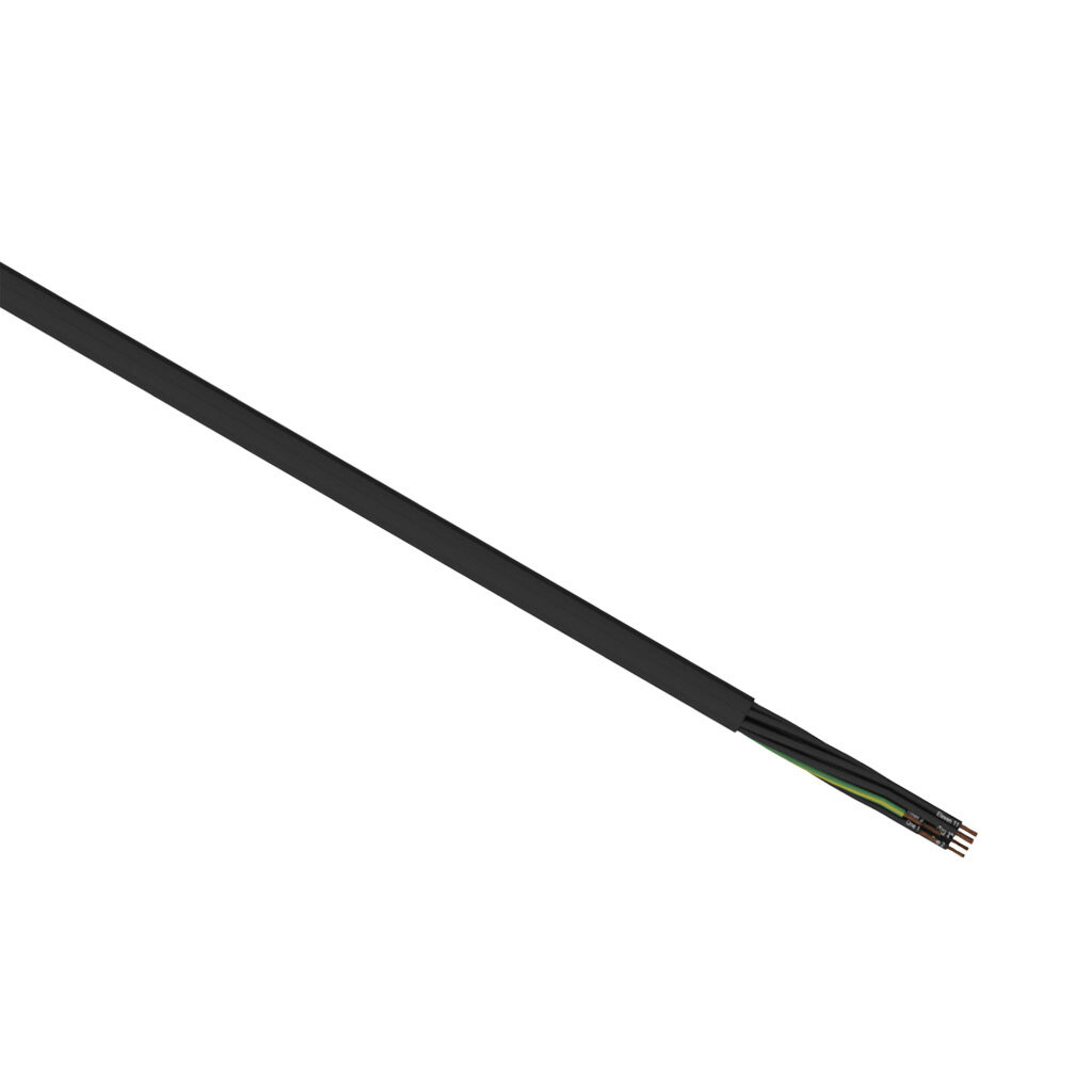 H62953-1 - Helukabel TrayControl 600 flexible control cable, unshielded, 12 conductors (includes ground), 14 AWG, bare copper, PVC/Nylon conductor insulation material, black with white numbers and green/yellow ground, PVC jacket, black, cut to len...