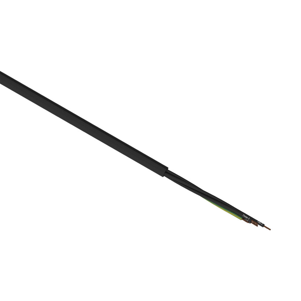 H62960-1 - Helukabel TrayControl 600 flexible control cable, unshielded, 4 conductors (includes ground), 12 AWG, bare copper, PVC/Nylon conductor insulation material, black with white numbers and green/yellow ground, PVC jacket, black, cut to length.