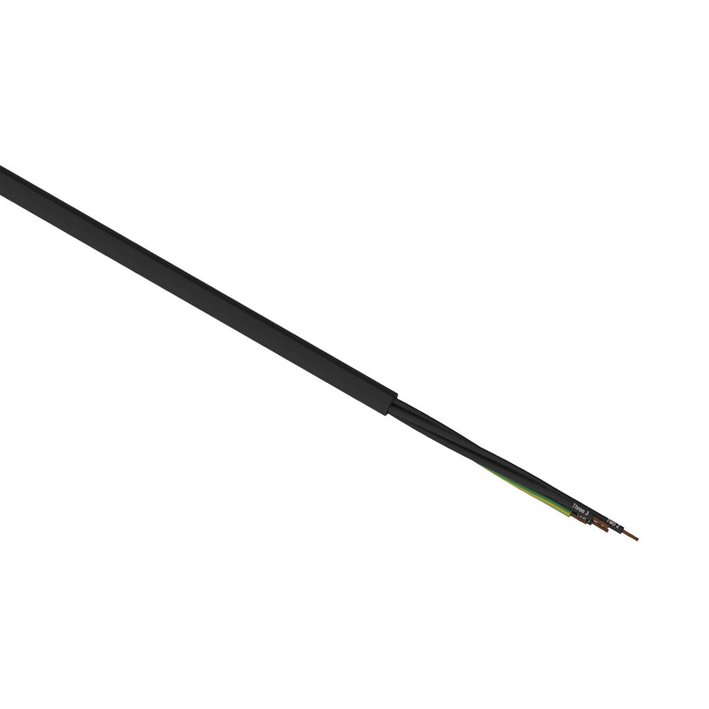 H62978-1 - Helukabel TrayControl 600 flexible control cable, unshielded, 4 conductors (includes ground), 8 AWG, bare copper, PVC/Nylon conductor insulation material, black with white numbers and green/yellow ground, PVC jacket, black, cut to length.
