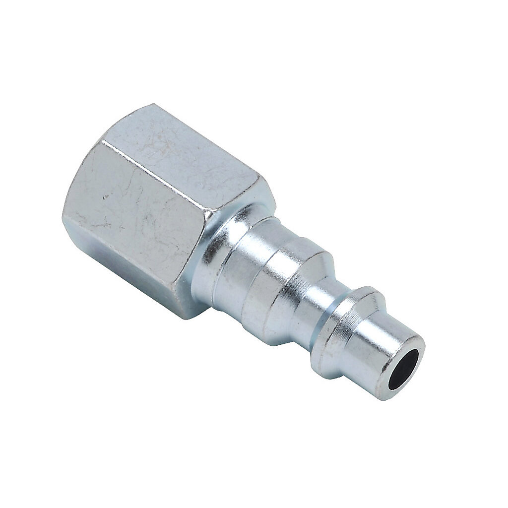 HCP14-14F-J - NITRA pneumatic quick disconnect fitting, coupling plug, steel body, (1) 1/4in female NPT to (1) 1/4in industrial interchange.