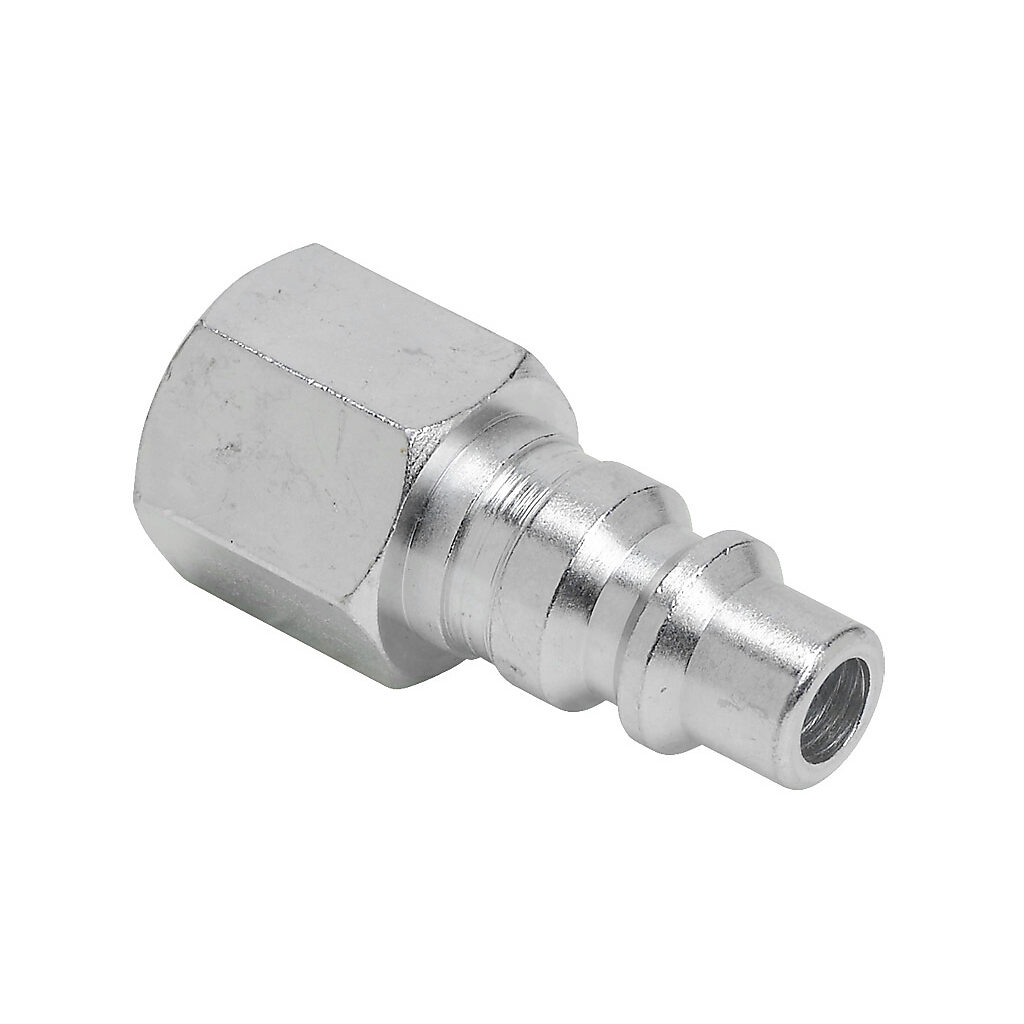 HCP38-38F-J - NITRA pneumatic quick disconnect fitting, coupling plug, steel body, (1) 3/8in female NPT to (1) 3/8in industrial interchange.