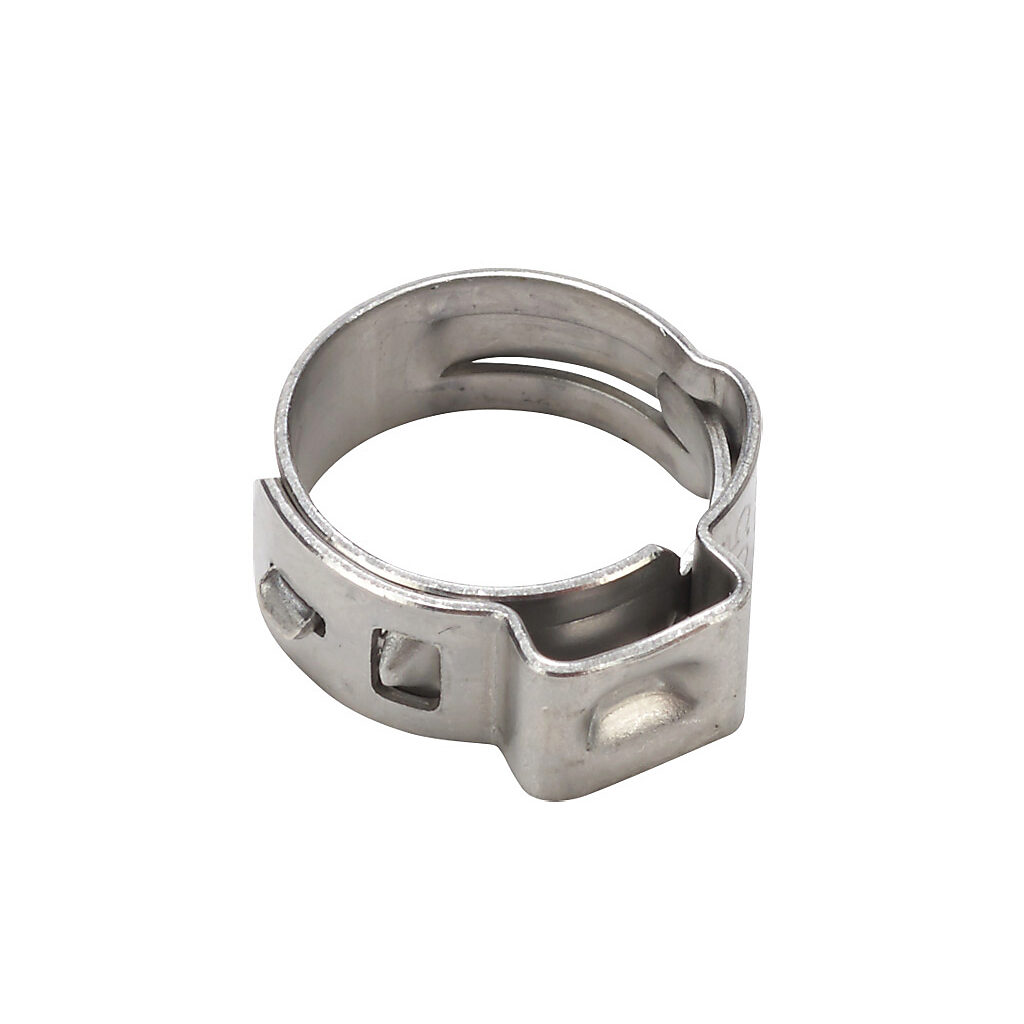 HCSS-316 - NITRA hose clamp, interlocking ear, 0.346-0.413in diameter, 304 stainless steel. Package of 10. For use with HBV series 3/16in hose.