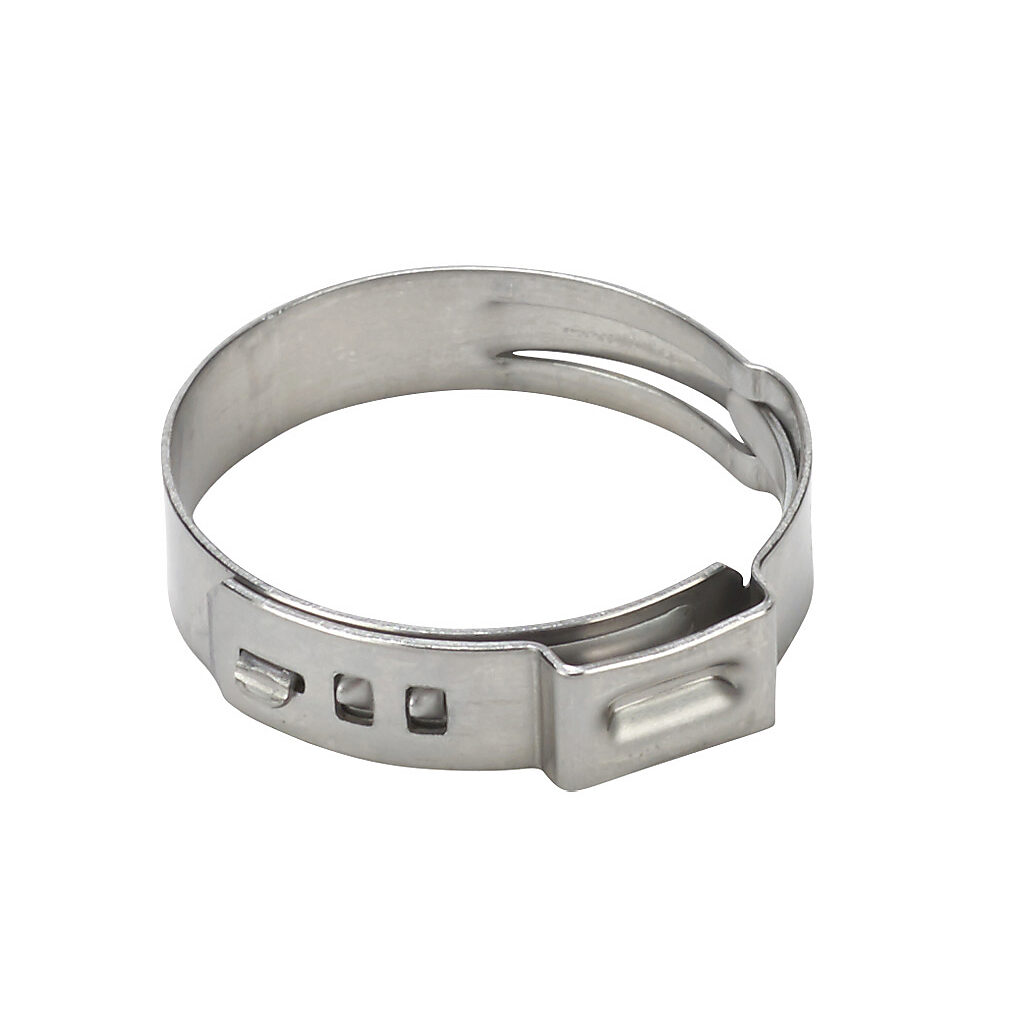 HCSS-34 - NITRA hose clamp, interlocking ear, 0.941-1.067in diameter, 304 stainless steel. Package of 10. For use with HBV series 3/4in hose.