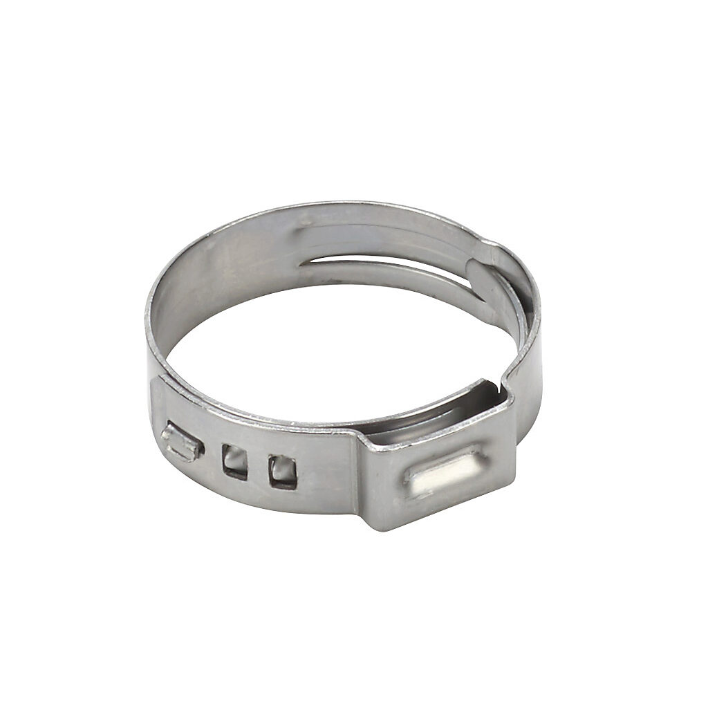 HCSS-58 - NITRA hose clamp, interlocking ear, 0.823-0.949in diameter, 304 stainless steel. Package of 10. For use with HBV series 5/8in hose.
