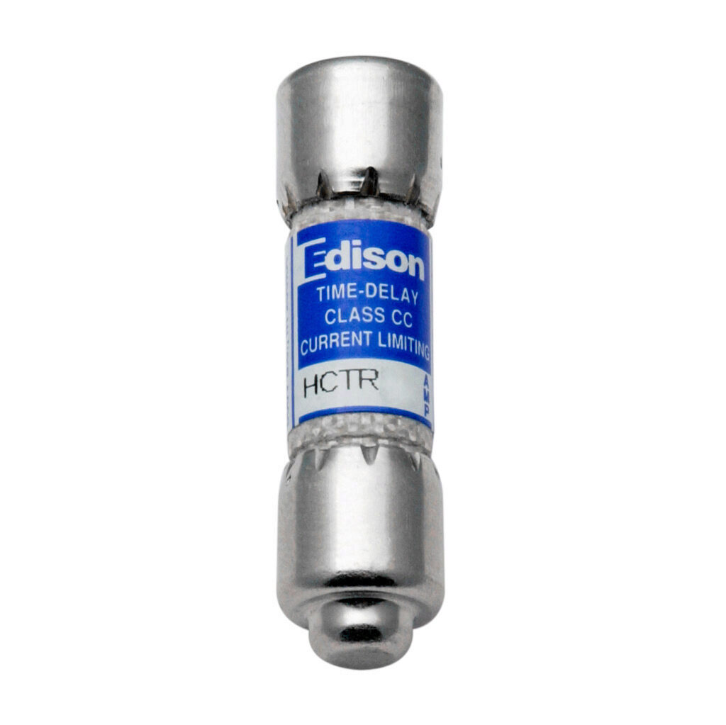 HCTR1 - Edison fuse, HCTR series, Class CC, current-limiting, time-delay, 1A, 600 VAC, ferrule. Package of 10. Feeder/branch protection applications.