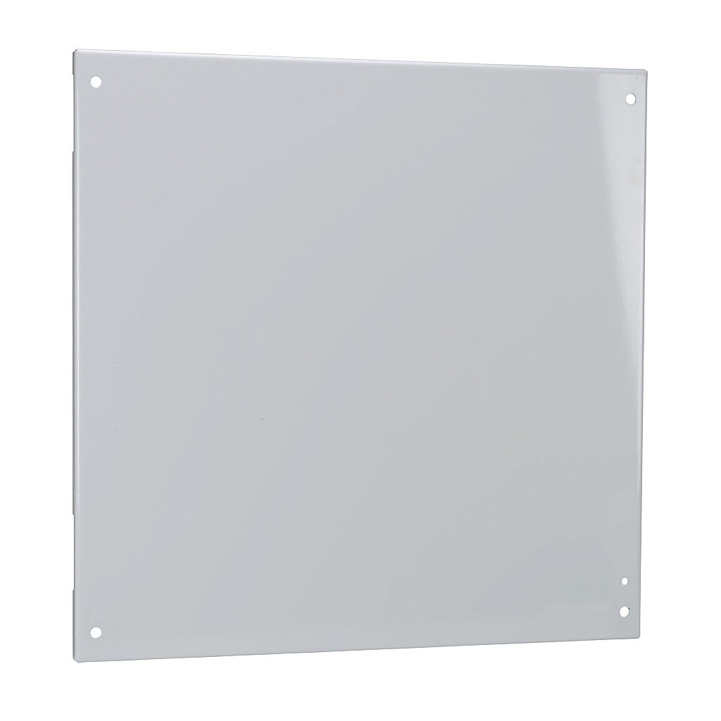 HFWDF2424C - Wiegmann dead front panel, carbon steel, white, powder coat finish. For use with 24x24/24x26 (HxW) N4122424xxxx & N412242608Cxxx Ultimate series enclosures.