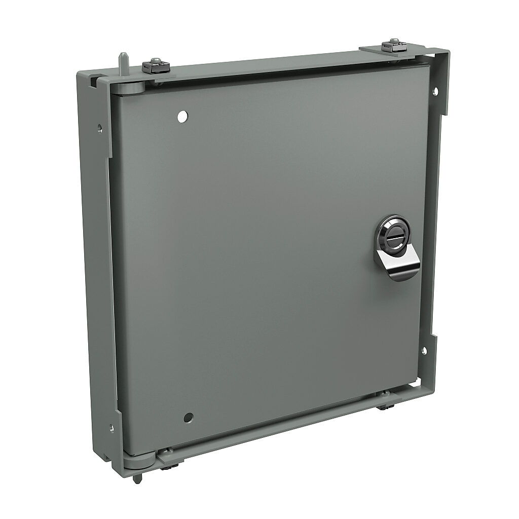 HFWNSP1212C - Wiegmann swing panel, carbon steel, white, powder coat finish. For use with 12x12 (HxW) N41212120xxx Ultimate series enclosures.