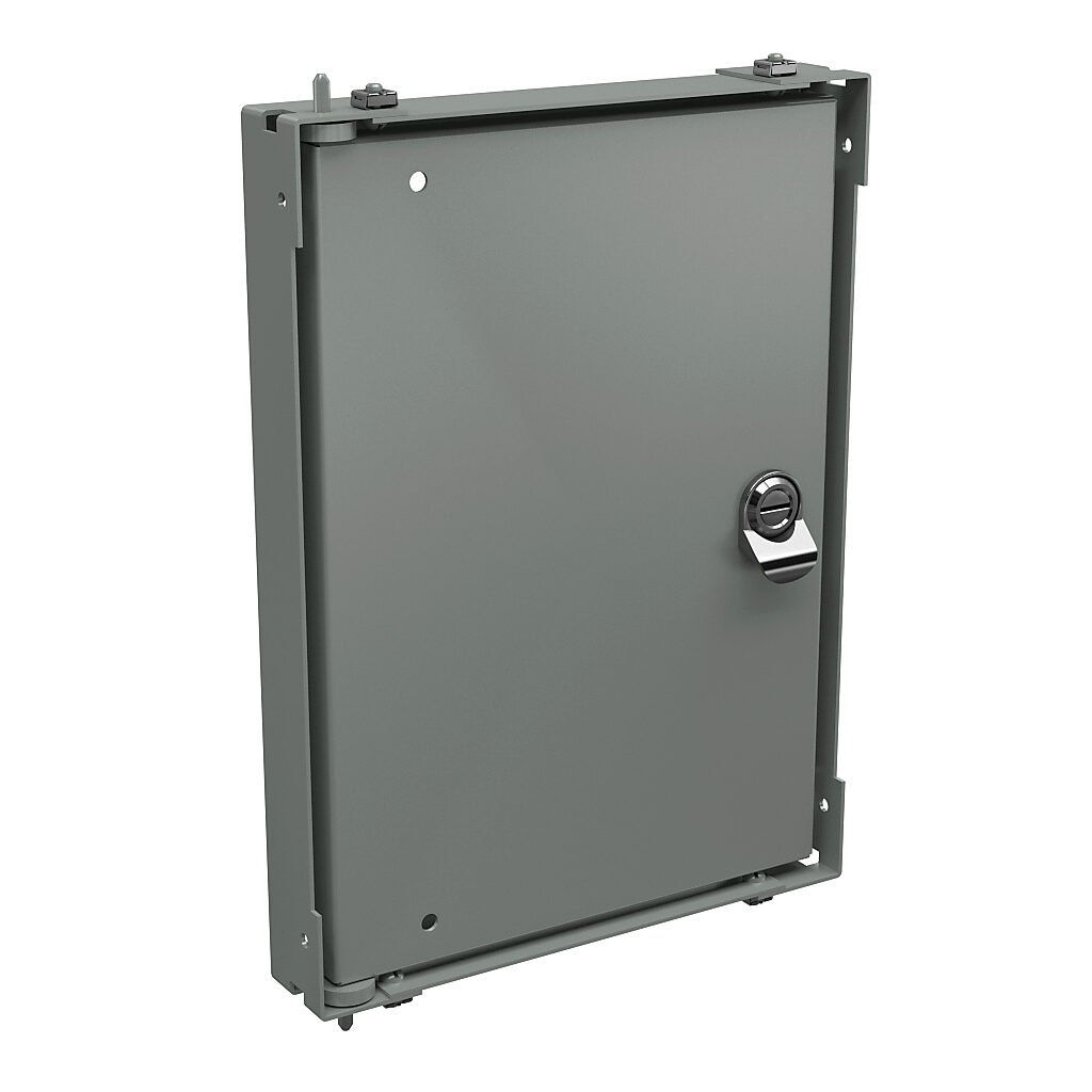 HFWNSP1612C - Wiegmann swing panel, carbon steel, white, powder coat finish. For use with 16x12 (HxW) N4121612xxxx Ultimate series enclosures.
