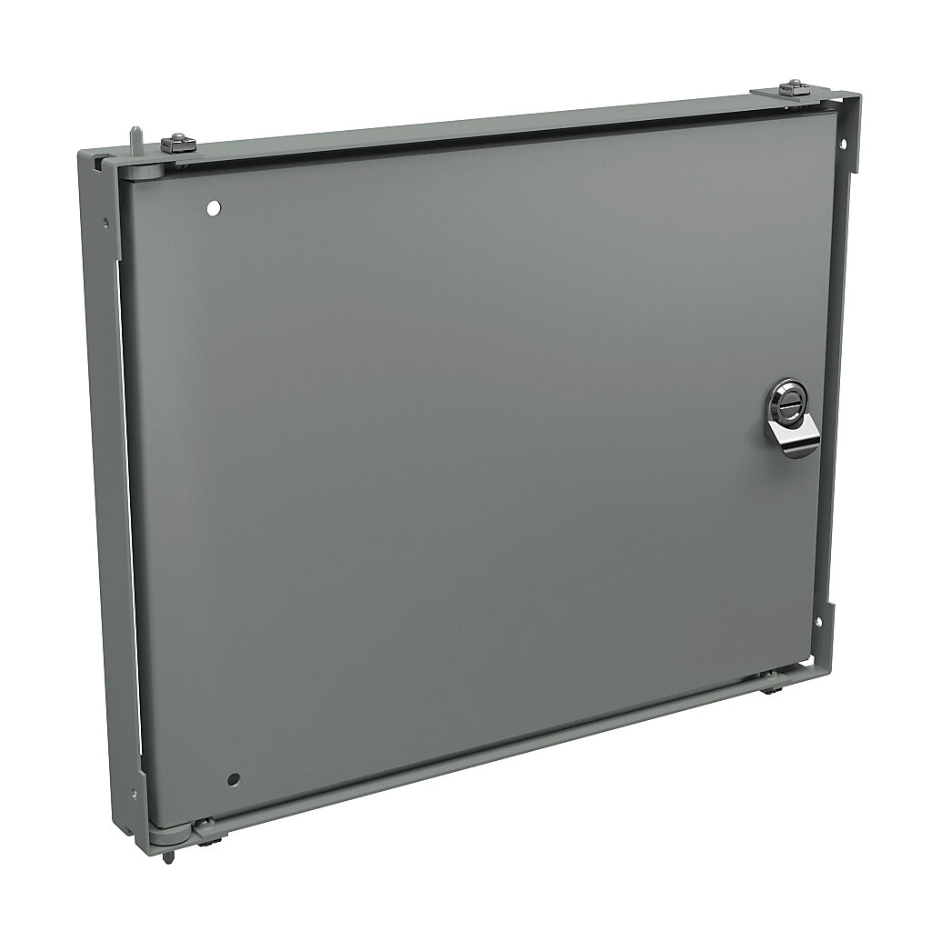 HFWNSP1620C - Wiegmann swing panel, carbon steel, white, powder coat finish. For use with 16x20 (HxW) N4121620xxxx Ultimate series enclosures.