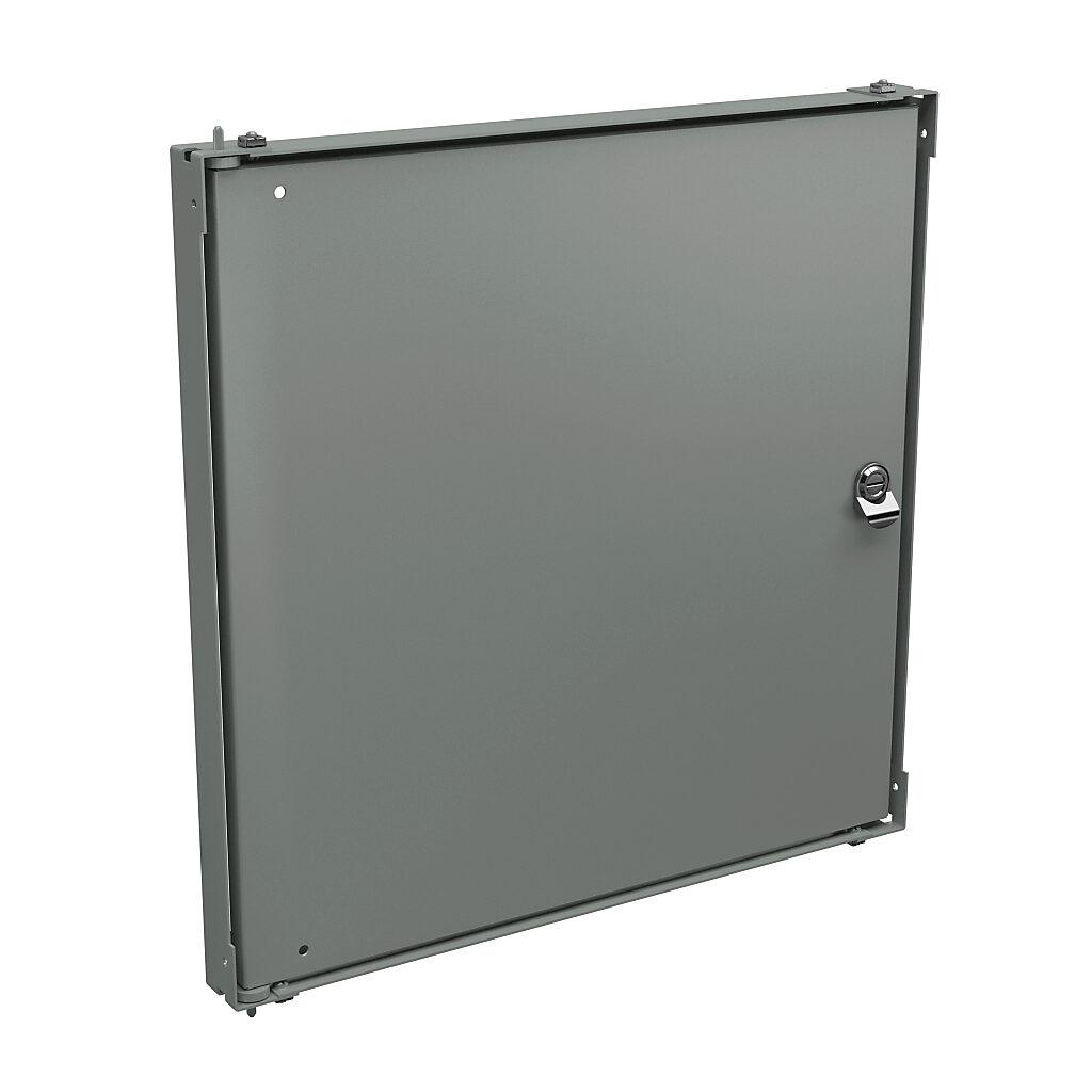 HFWNSP2424C - Wiegmann swing panel, carbon steel, white, powder coat finish. For use with 24x24 (HxW) N4122424xxxx Ultimate series enclosures.