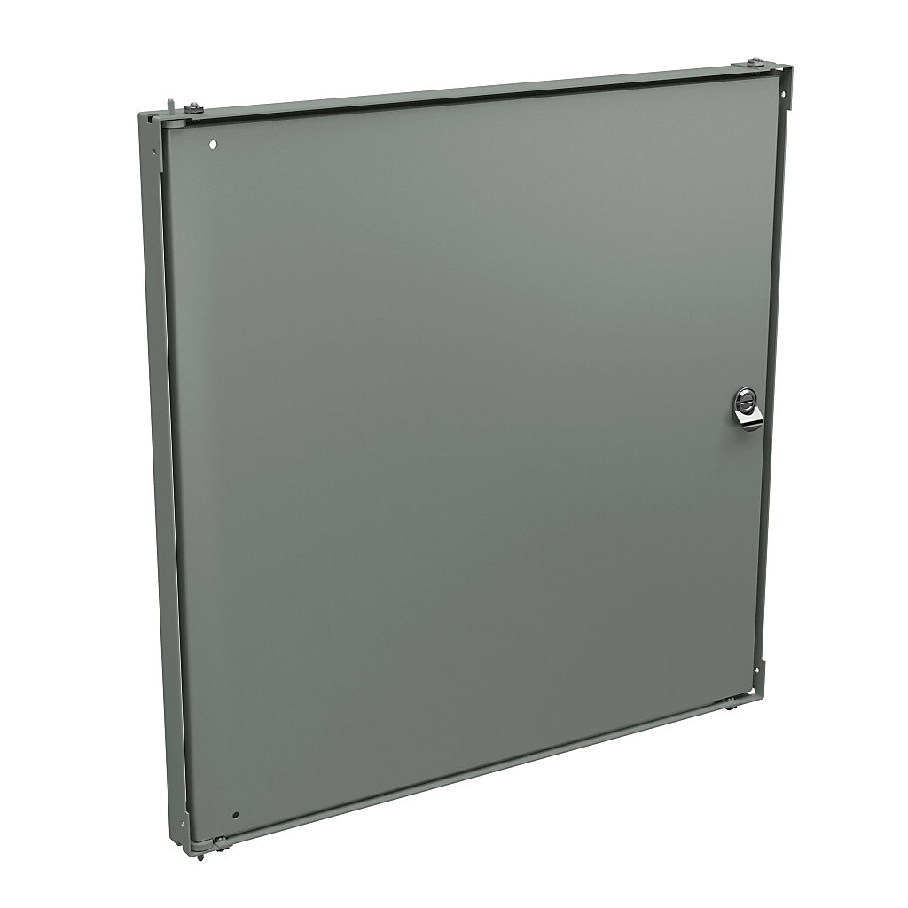 HFWNSP3030C - Wiegmann swing panel, carbon steel, white, powder coat finish. For use with 30x30 (HxW) N4123030xxxx Ultimate series enclosures.