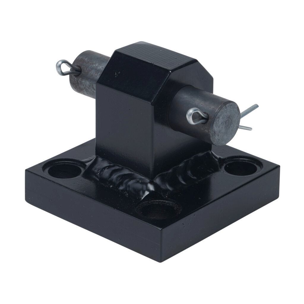 HM21200-6 - Peninsular rear pivot eye, steel. For use with 2in bore hydraulic NFPA cylinders. Mounting hardware included.