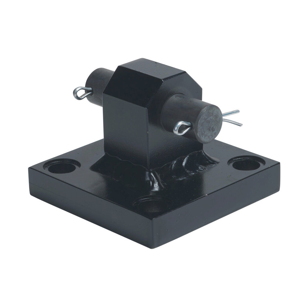 HM21250-6 - Peninsular rear pivot eye, steel. For use with 2-1/2in bore hydraulic NFPA cylinders. Mounting hardware included.