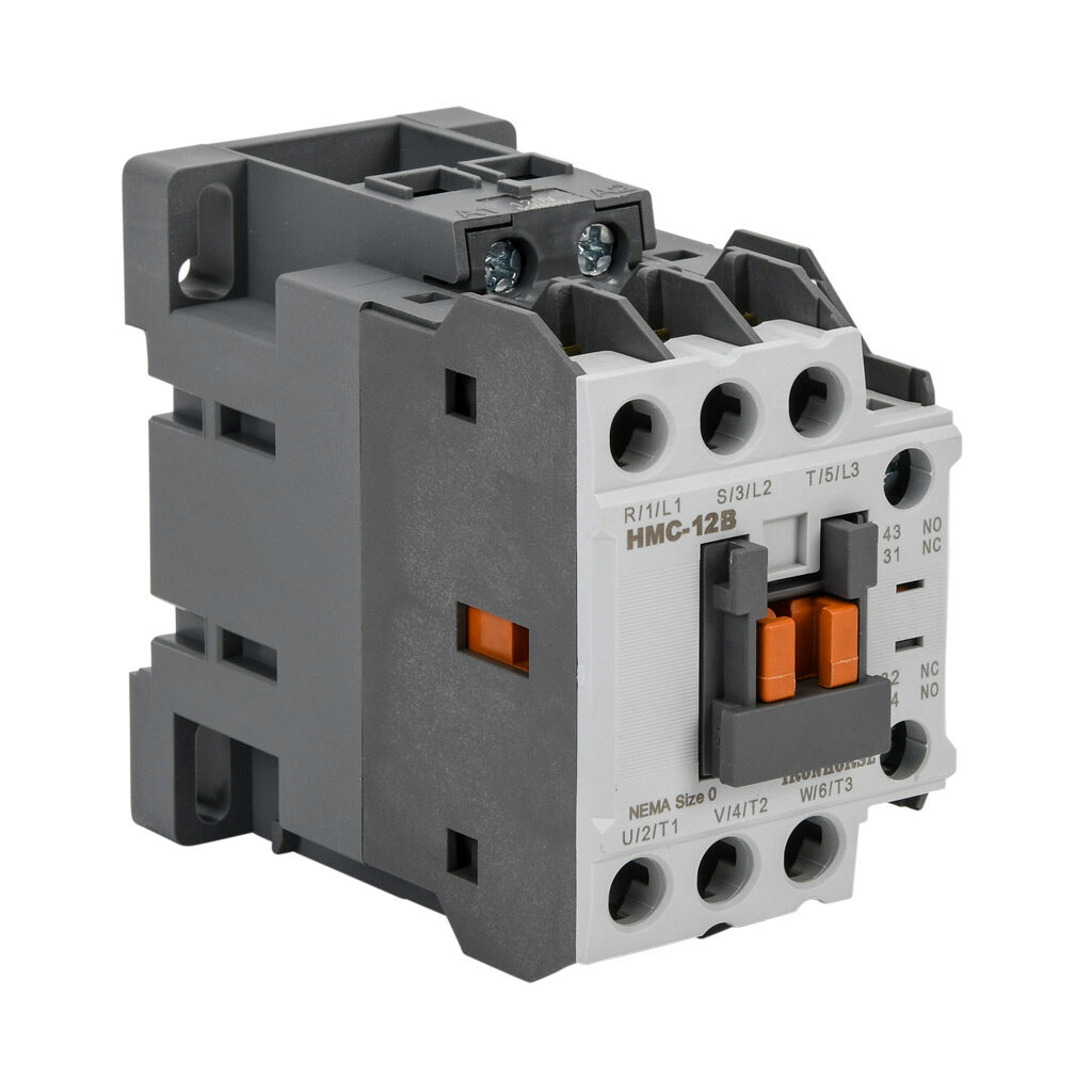 HMC-12B30-11-AS - IronHorse IEC contactor, 12A, (3) N.O. power poles, (1) N.O./(1) N.C. auxiliary contacts, 120 VAC (50/60Hz) coil voltage.