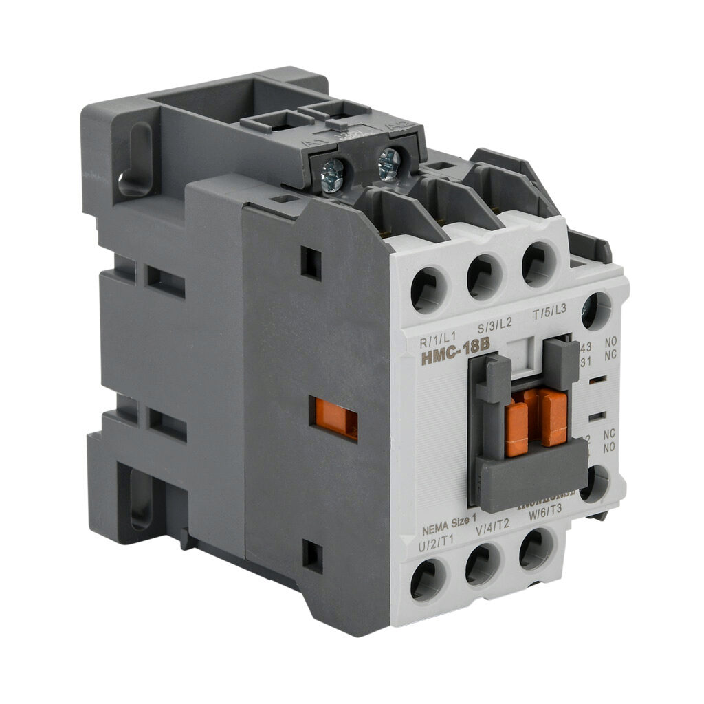 HMC-18B30-11-AS - IronHorse IEC contactor, 18A, (3) N.O. power poles, (1) N.O./(1) N.C. auxiliary contacts, 120 VAC (50/60Hz) coil voltage.