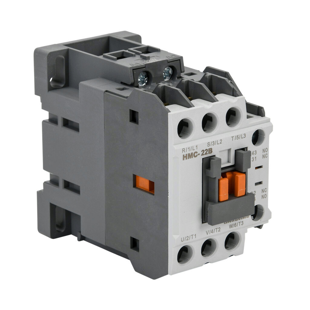 HMC-22B30-11-AS - IronHorse IEC contactor, 22A, (3) N.O. power poles, (1) N.O./(1) N.C. auxiliary contacts, 120 VAC (50/60Hz) coil voltage.