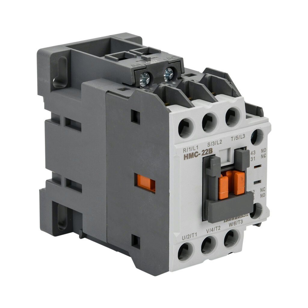 HMC-22B30-11-ES - IronHorse IEC contactor, 22A, (3) N.O. power poles, (1) N.O./(1) N.C. auxiliary contacts, 480 VAC (60Hz) coil voltage.