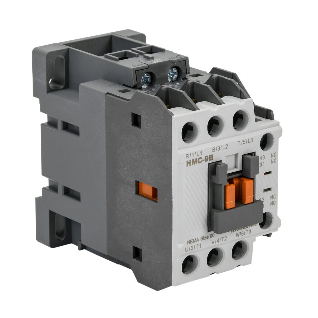 HMC-9B30-11-ES - IronHorse IEC contactor, 9A, (3) N.O. power poles, (1) N.O./(1) N.C. auxiliary contacts, 480 VAC (60Hz) coil voltage.