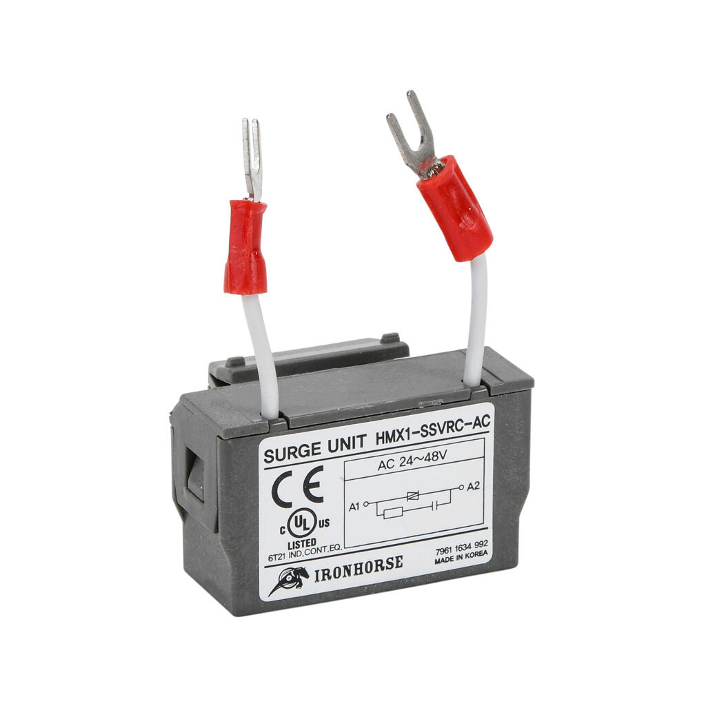 HMX1-SSVRC-AC - IronHorse surge suppressor, varistor-resistor-capacitor, 24-48 VAC. For use with HMC-9 to HMC-150 contactors.