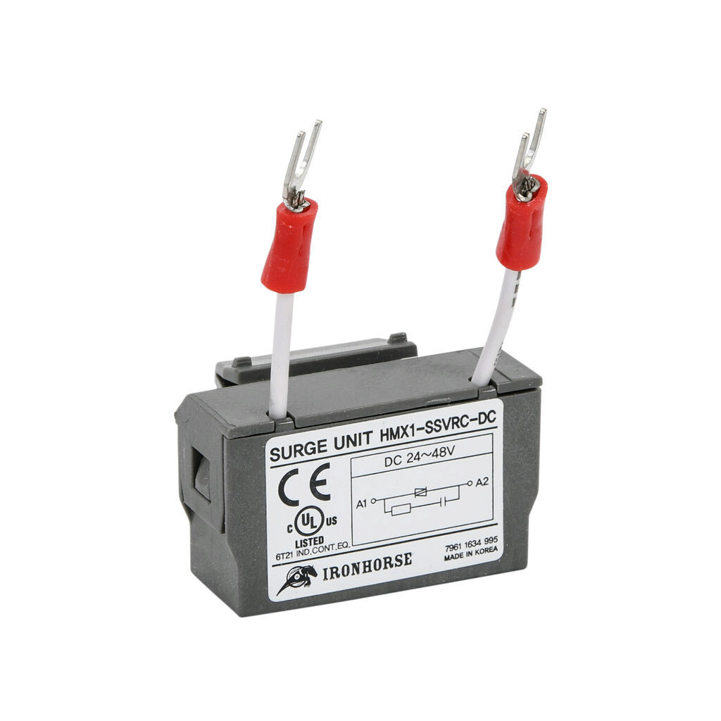 HMX1-SSVRC-DC - IronHorse surge suppressor, varistor-resistor-capacitor, 24-48 VDC. For use with HMC-9 to HMC-150 contactors.