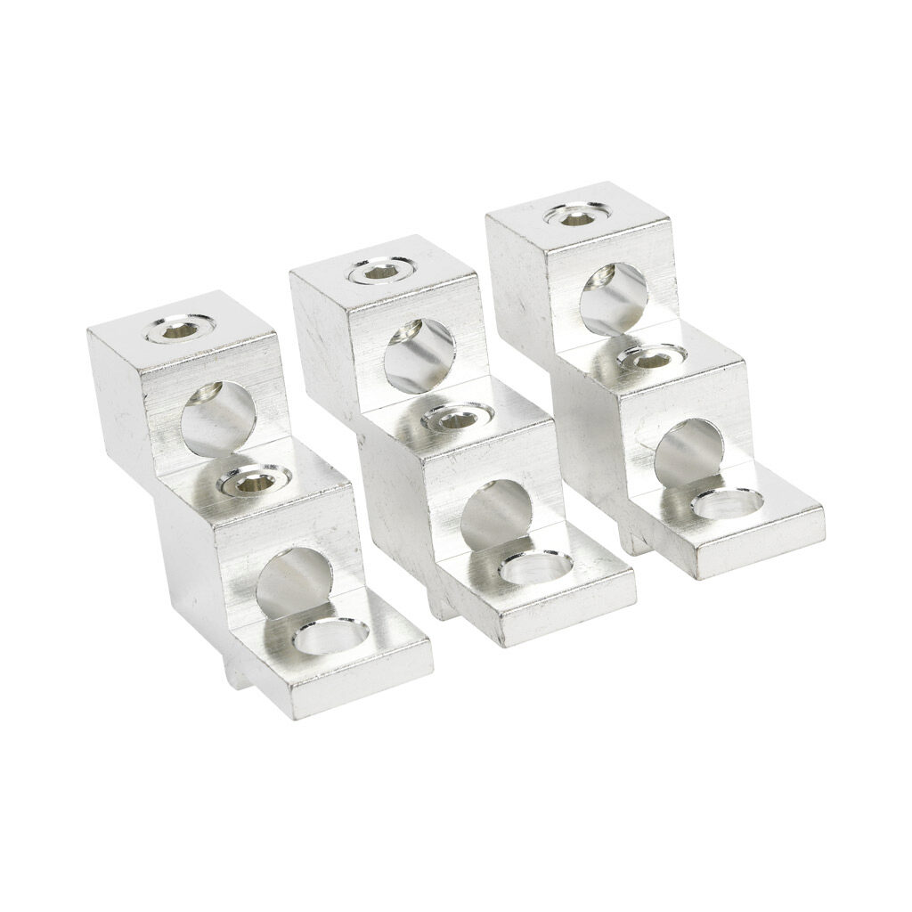 HMX2-LUG-CR - IronHorse box type wiring lug, line or load mount, 2 openings, #3 AWG-4/0 MCM wire(s). Package of 3. For use with HMC-265 to HMC-400 contactors.