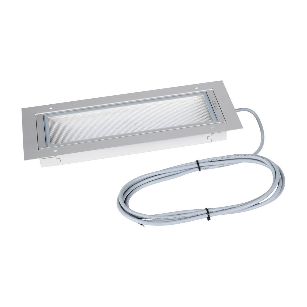 HN0221S0303 - CCEA Herionova series LED light bar, 329mm length, 24 VDC operating voltage, daylight white, 5000K, 26.5W, 2400 lm, recessed mount, pigtail, anodized aluminum body, 9.8ft/3m cable length, IP67.