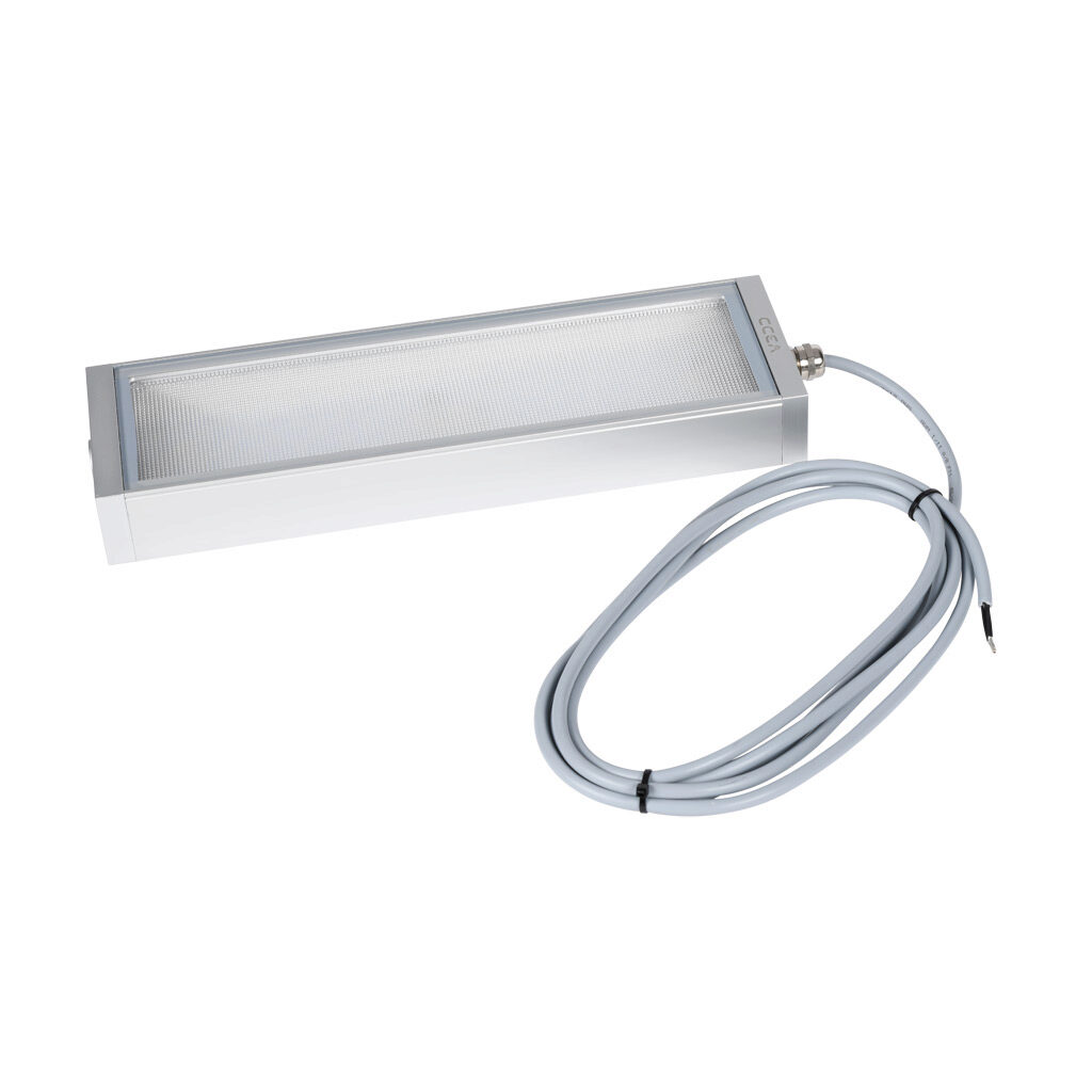 HN0221S0307 - CCEA Herionova series LED light bar, 329mm length, 24 VDC operating voltage, daylight white, 5000K, 26.5W, 2400 lm, bracket mount, pigtail, anodized aluminum body, 9.8ft/3m cable length, IP67. Mounting bracket included.