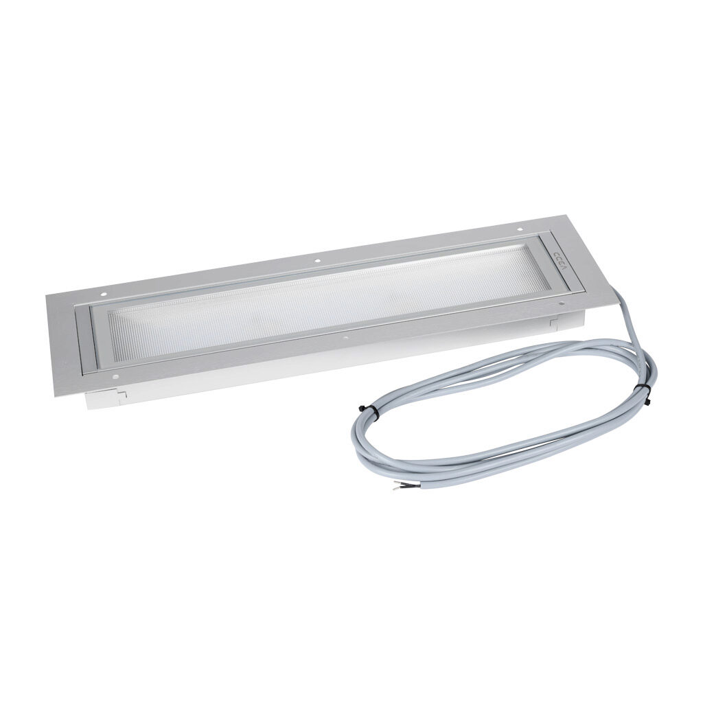 HN0321S0304 - CCEA Herionova series LED light bar, 458mm length, 24 VDC operating voltage, daylight white, 5000K, 40W, 3600 lm, recessed mount, pigtail, anodized aluminum body, 9.8ft/3m cable length, IP67.