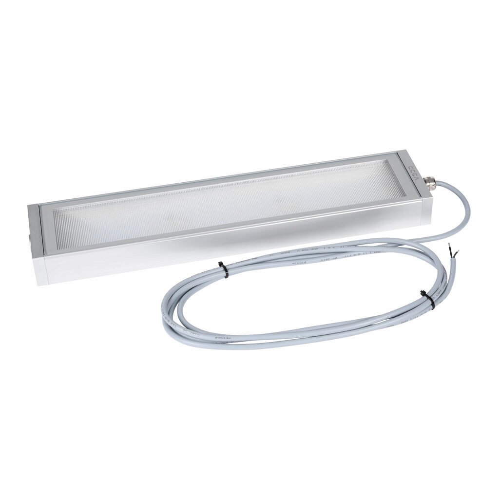 HN0321S0307 - CCEA Herionova series LED light bar, 458mm length, 24 VDC operating voltage, daylight white, 5000K, 40W, 3600 lm, bracket mount, pigtail, anodized aluminum body, 9.8ft/3m cable length, IP67. Mounting bracket included.