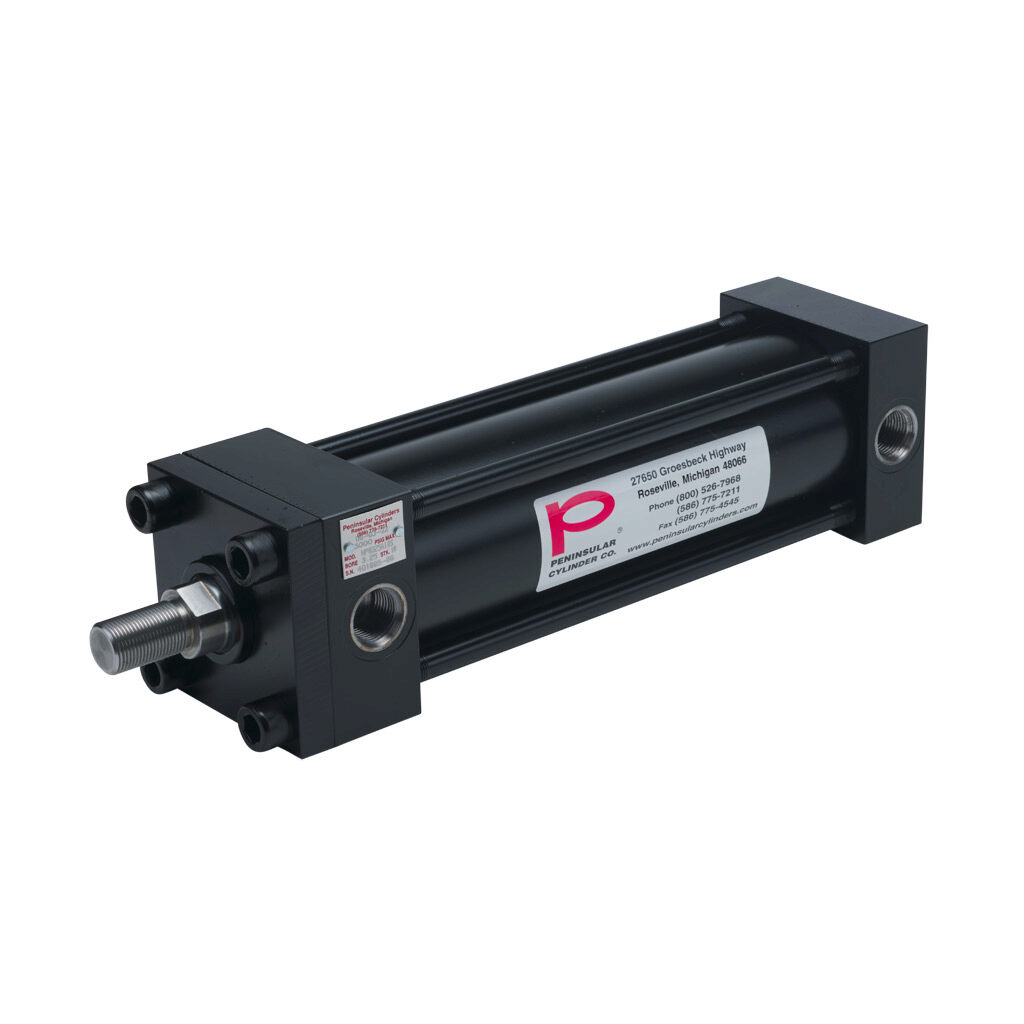 HP0325A10S - Peninsular hydraulic cylinder, NFPA tie rod, 3-1/4in bore, 1-3/8in rod diameter, 10in stroke, double acting.