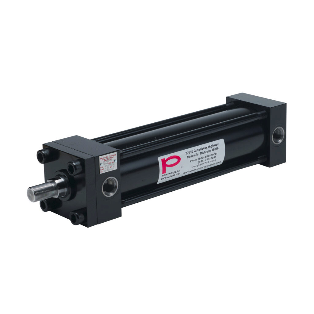 HP0325A12S - Peninsular hydraulic cylinder, NFPA tie rod, 3-1/4in bore, 1-3/8in rod diameter, 12in stroke, double acting.