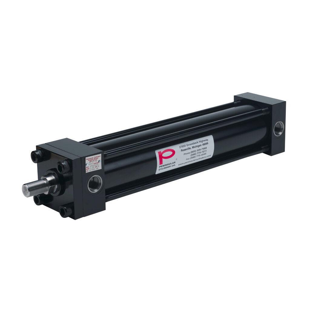 HP0325A16S - Peninsular hydraulic cylinder, NFPA tie rod, 3-1/4in bore, 1-3/8in rod diameter, 16in stroke, double acting.