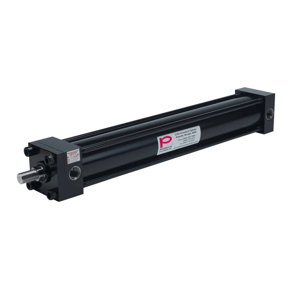 HP0325A24S - Peninsular hydraulic cylinder, NFPA tie rod, 3-1/4in bore, 1-3/8in rod diameter, 24in stroke, double acting.