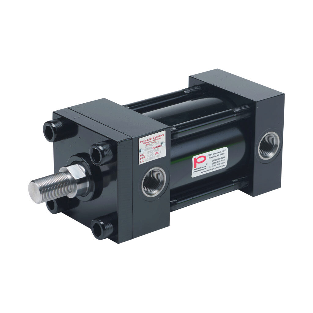 HP0325A3S - Peninsular hydraulic cylinder, NFPA tie rod, 3-1/4in bore, 1-3/8in rod diameter, 3in stroke, double acting.