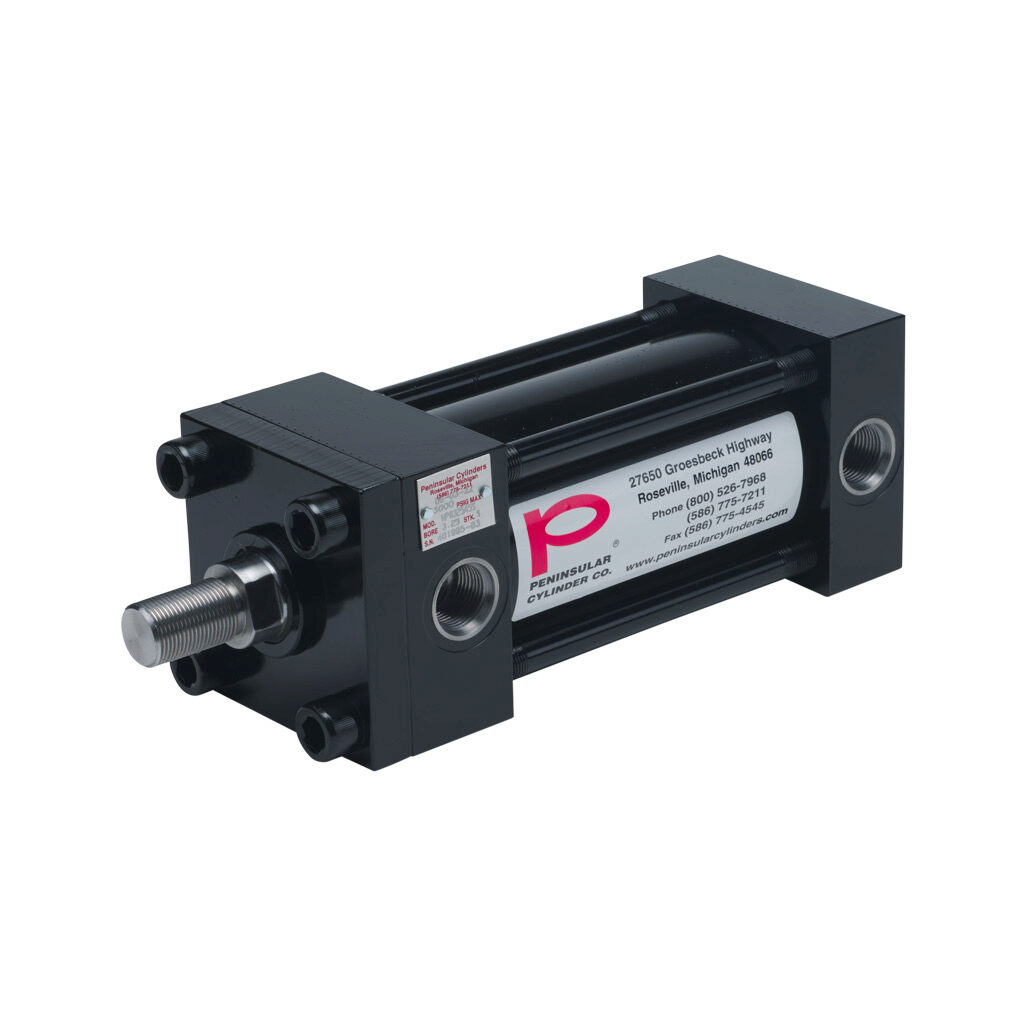 HP0325A5S - Peninsular hydraulic cylinder, NFPA tie rod, 3-1/4in bore, 1-3/8in rod diameter, 5in stroke, double acting.
