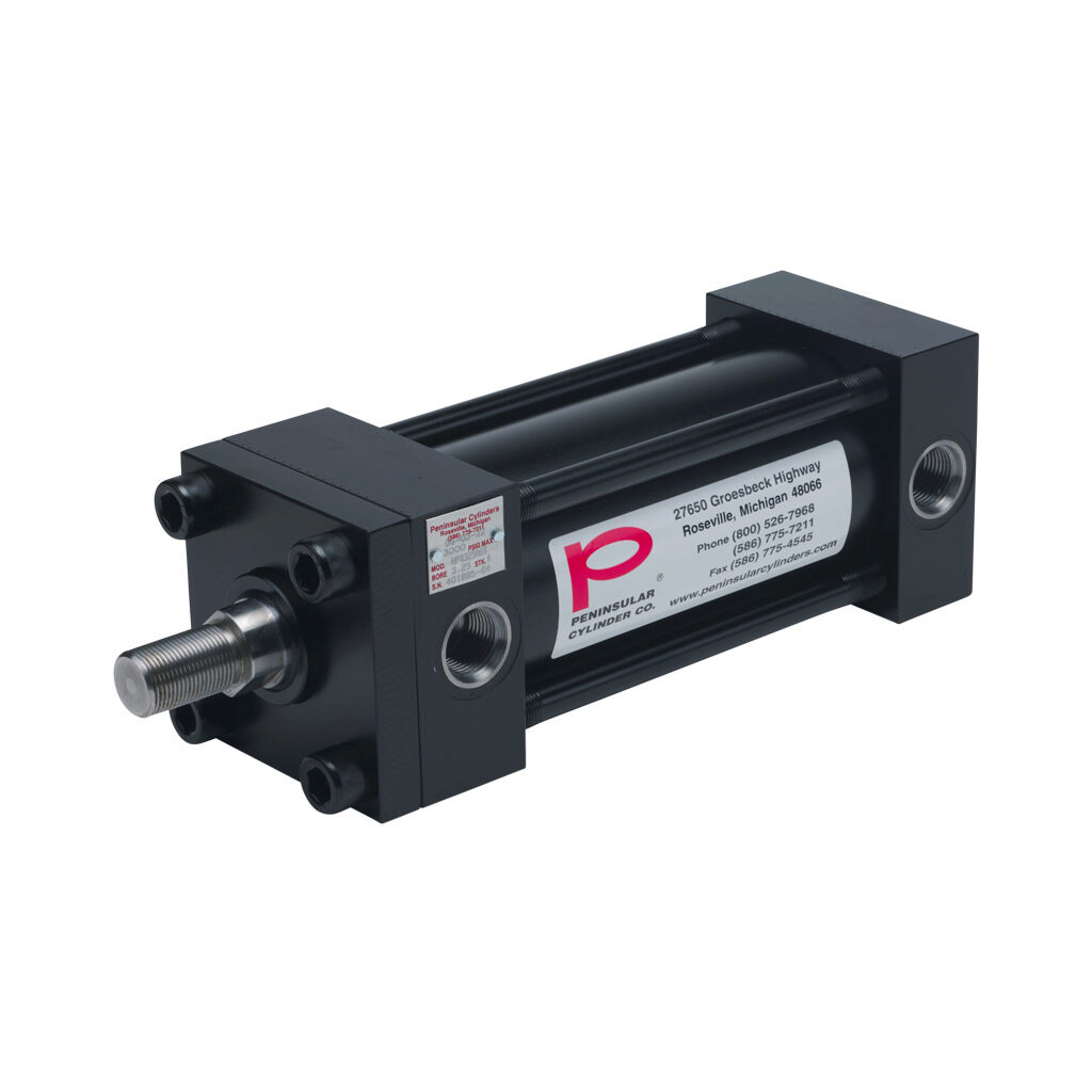 HP0325A6S - Peninsular hydraulic cylinder, NFPA tie rod, 3-1/4in bore, 1-3/8in rod diameter, 6in stroke, double acting.