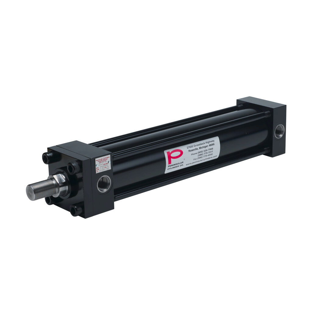 HP0325B16S - Peninsular hydraulic cylinder, NFPA tie rod, 3-1/4in bore, 1-3/4in rod diameter, 16in stroke, double acting.