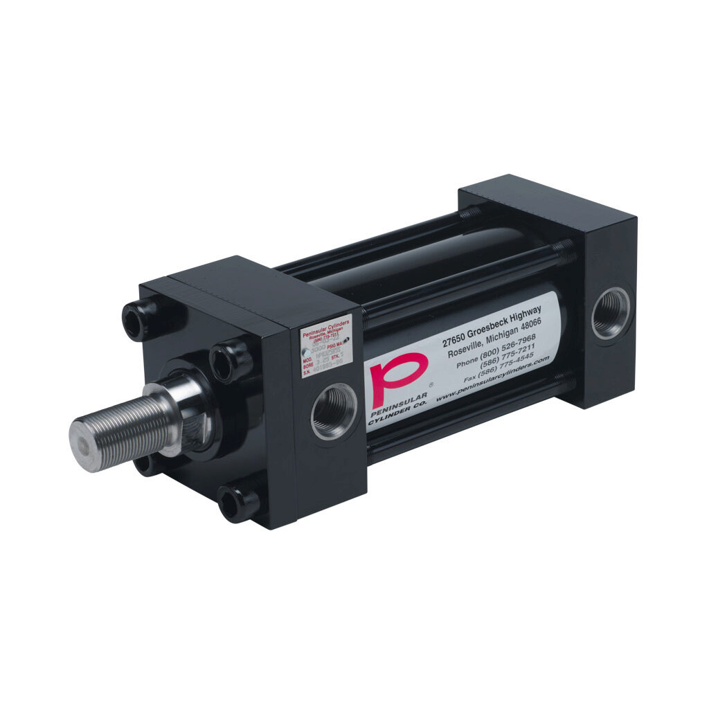 HP0325B5S - Peninsular hydraulic cylinder, NFPA tie rod, 3-1/4in bore, 1-3/4in rod diameter, 5in stroke, double acting.