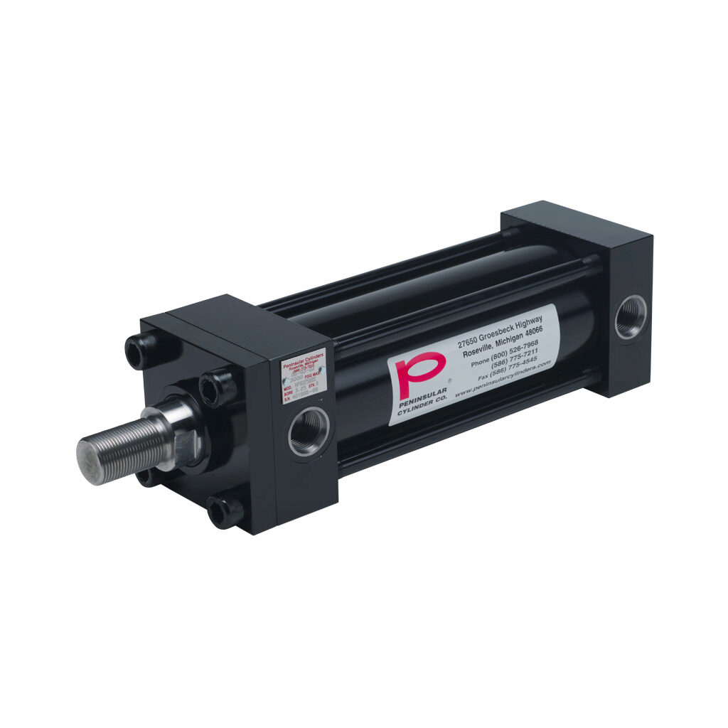 HP0325B8S - Peninsular hydraulic cylinder, NFPA tie rod, 3-1/4in bore, 1-3/4in rod diameter, 8in stroke, double acting.