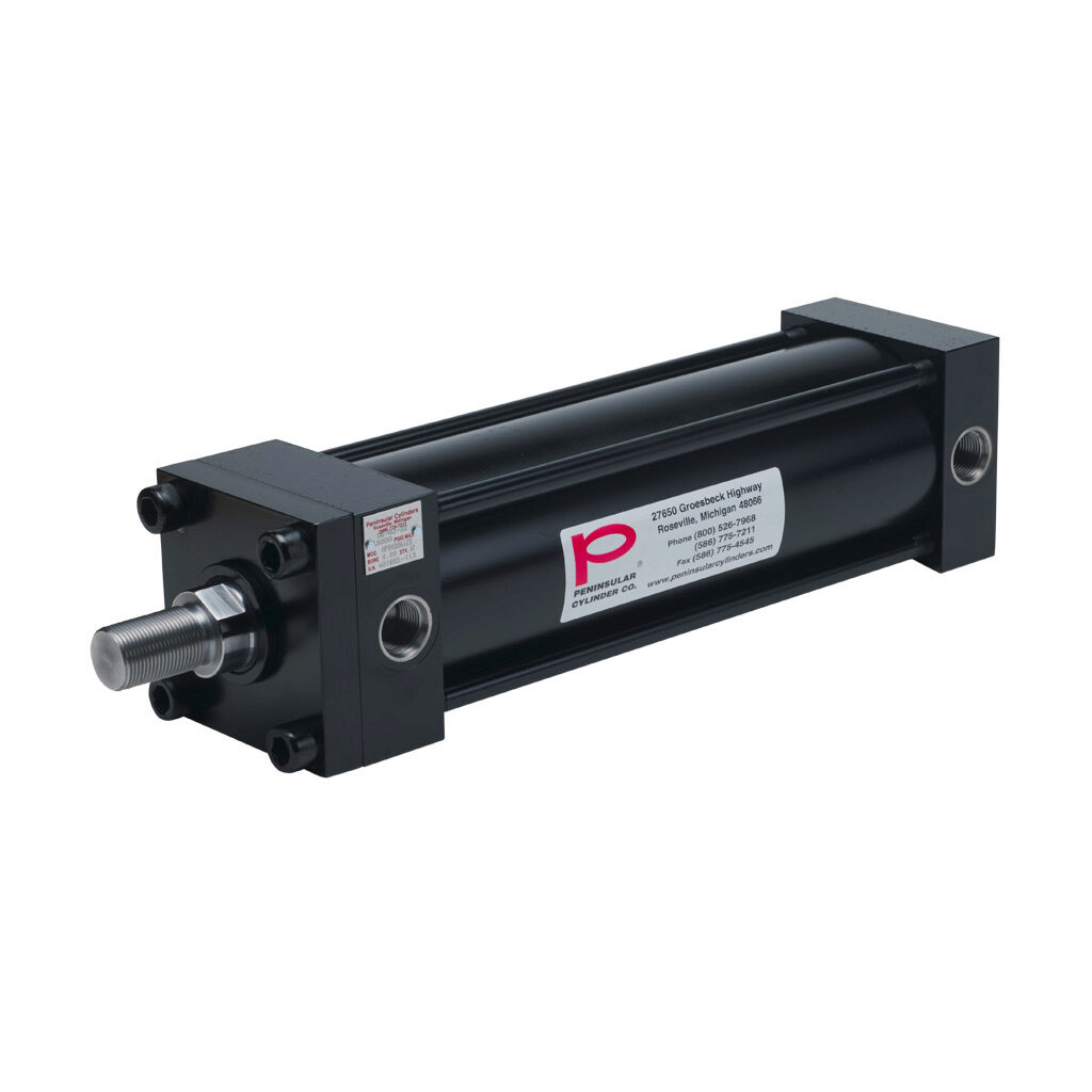 HP0400A12S - Peninsular hydraulic cylinder, NFPA tie rod, 4in bore, 1-3/4in rod diameter, 12in stroke, double acting.
