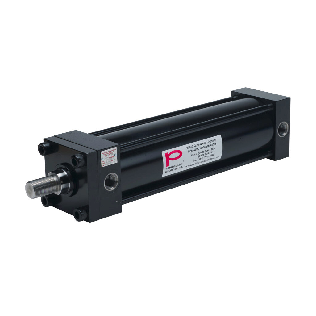 HP0400A14S - Peninsular hydraulic cylinder, NFPA tie rod, 4in bore, 1-3/4in rod diameter, 14in stroke, double acting.