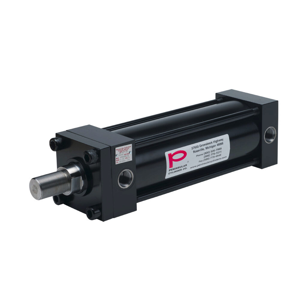 HP0400B10S - Peninsular hydraulic cylinder, NFPA tie rod, 4in bore, 2in rod diameter, 10in stroke, double acting.
