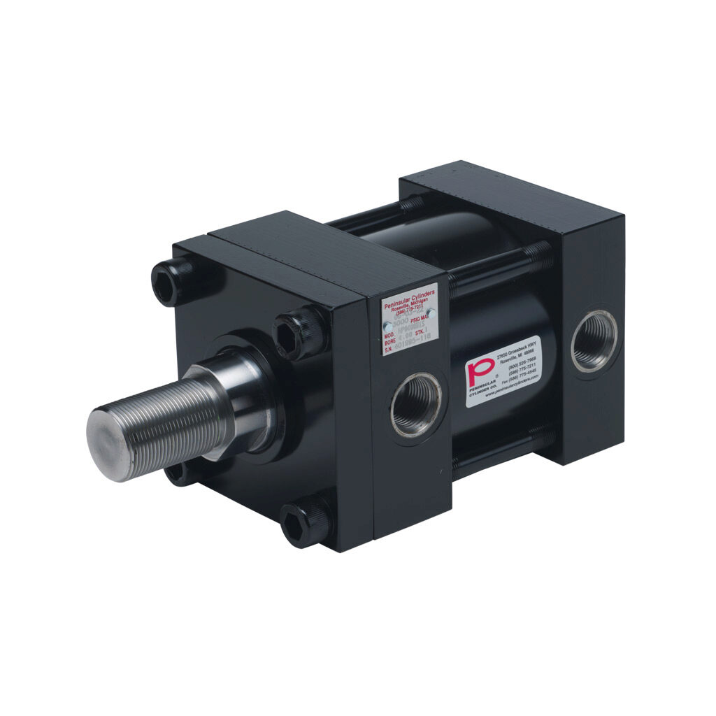 HP0400B1S - Peninsular hydraulic cylinder, NFPA tie rod, 4in bore, 2in rod diameter, 1in stroke, double acting.
