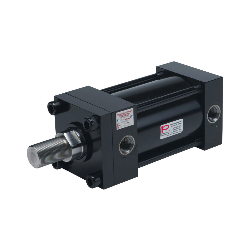HP0400B4S - Peninsular hydraulic cylinder, NFPA tie rod, 4in bore, 2in rod diameter, 4in stroke, double acting.