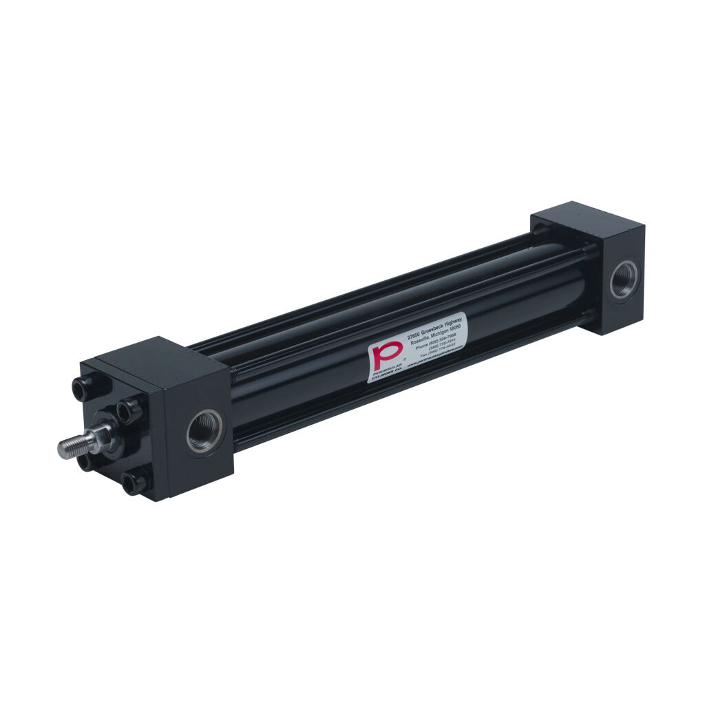 HP16150A10S - Peninsular hydraulic cylinder, NFPA tie rod, 1-1/2in bore, 5/8in rod diameter, 10in stroke, double acting, tapped end caps mount.