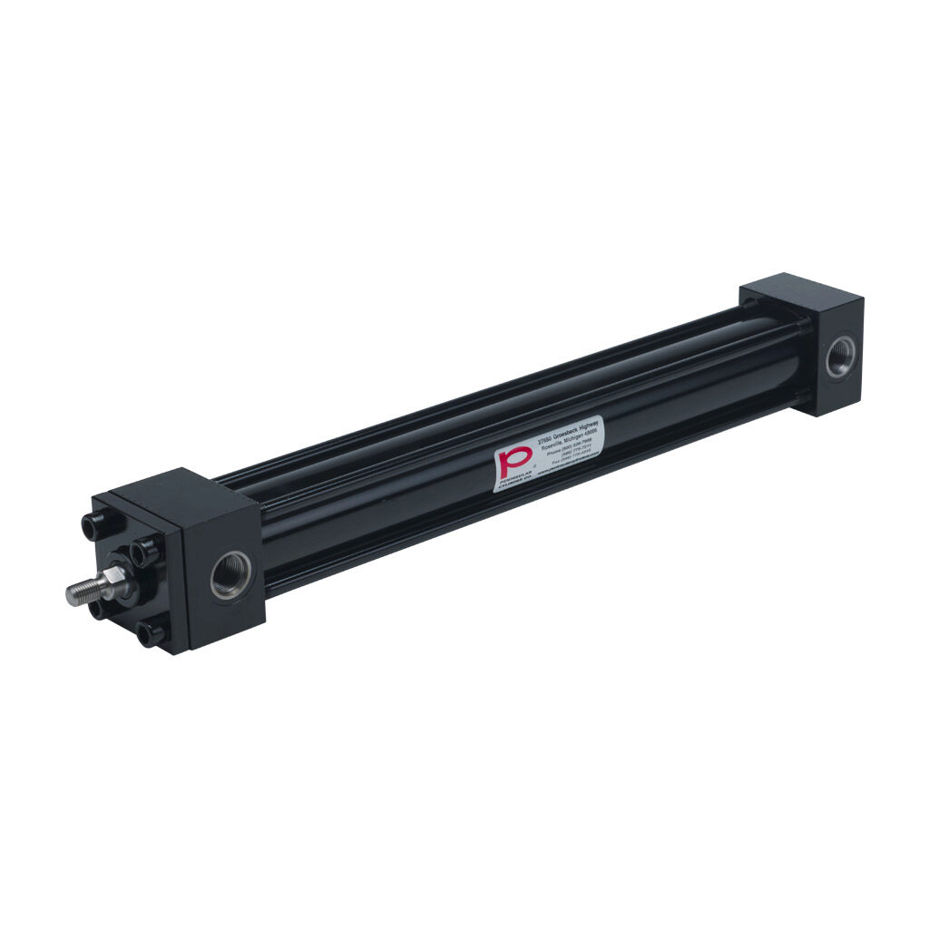 HP16150A14S - Peninsular hydraulic cylinder, NFPA tie rod, 1-1/2in bore, 5/8in rod diameter, 14in stroke, double acting, tapped end caps mount.