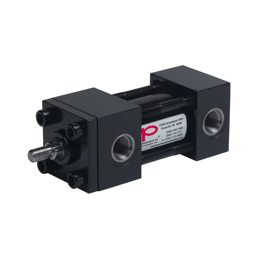HP16150A1S - Peninsular hydraulic cylinder, NFPA tie rod, 1-1/2in bore, 5/8in rod diameter, 1in stroke, double acting, tapped end caps mount.